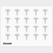 Caduceus Ronde Sticker (Vel)