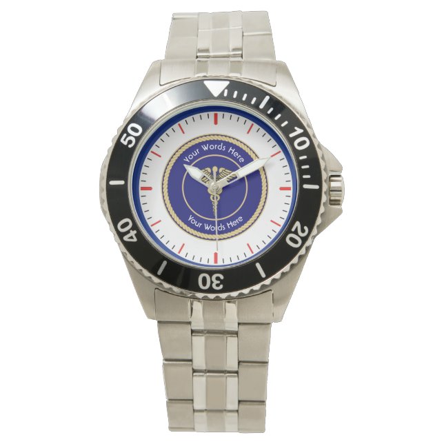 Caduceus Rope Shield Universal Custom Horloge (Voorkant)