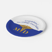 Caduceus Royal Blue Medical School Afstuderen Papieren Bordje (Gekanteld)