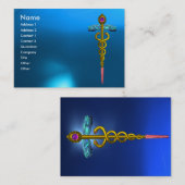 CADUCEUS SAPPHIRE, levendig goudroze blauw Visitekaartje (Voorkant / Achterkant)