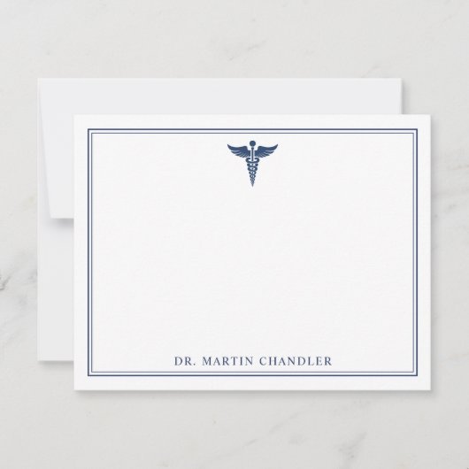 Caduceus Stationery Medical Doctor Note Kaart (Voorkant)