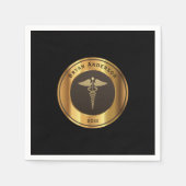Caduceus Symbol Medical School Afstuderen Servet (Voorkant)
