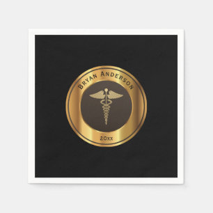 Caduceus Symbol Medical School Afstuderen Servet