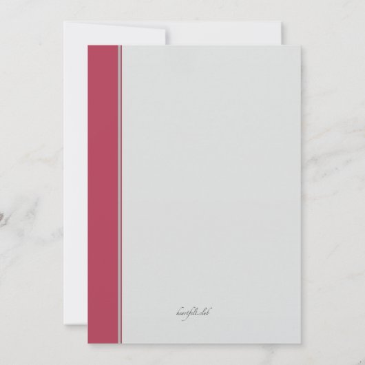 Caduceus Symbol Red Trim Afstuderen Kaart (Achterkant)