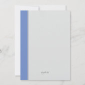 Caduceus Symbool Blauwe Trim Afstuderen Uitnodigin Kaart (Achterkant)