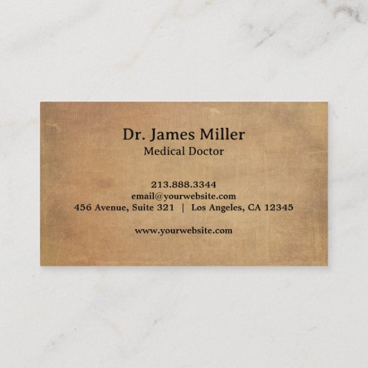  Caduceus Symbool Medisch Professioneel Visitekaartje (Achterkant)