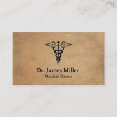 Caduceus Symbool Medisch Professioneel Visitekaartje (Voorkant)