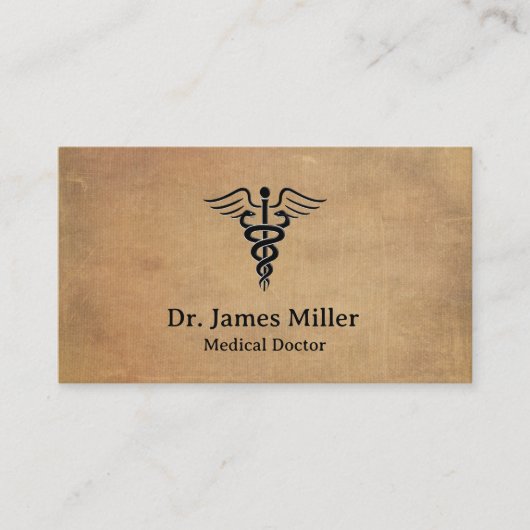  Caduceus Symbool Medisch Professioneel Visitekaartje (Voorkant)