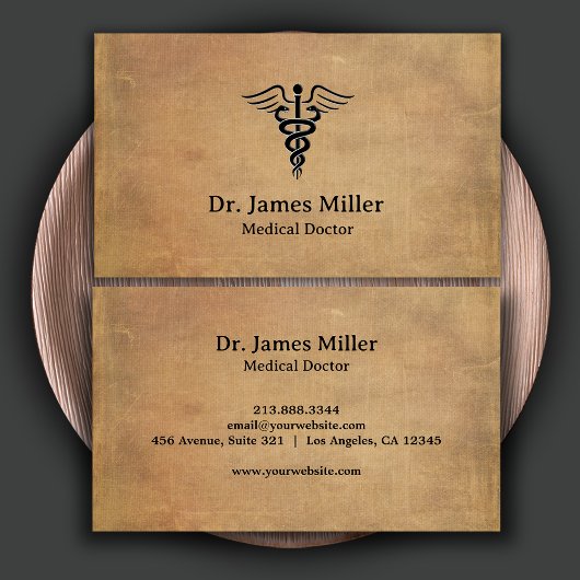 Caduceus Symbool Medisch Professioneel Visitekaartje