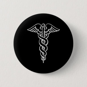 Caduceus Symbool Nurse Doctor Medic Rn Np Na Hospi Ronde Button 5,7 Cm