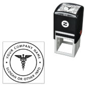 Caduceus Symbool Retouradres Zelfinkende Stempel (In situ)