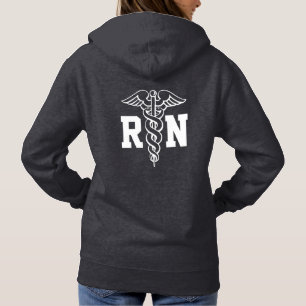 Caduceus symbool RN-verpleegster pull-over hoodie