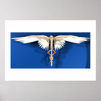 Caduceus - Symbool van de hellende kunsten Poster