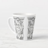 CADUCEUS taps toelopende latte mok (Linkerhoek)