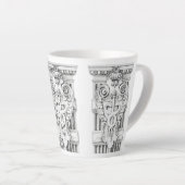 CADUCEUS taps toelopende latte mok (Rechterhoek)