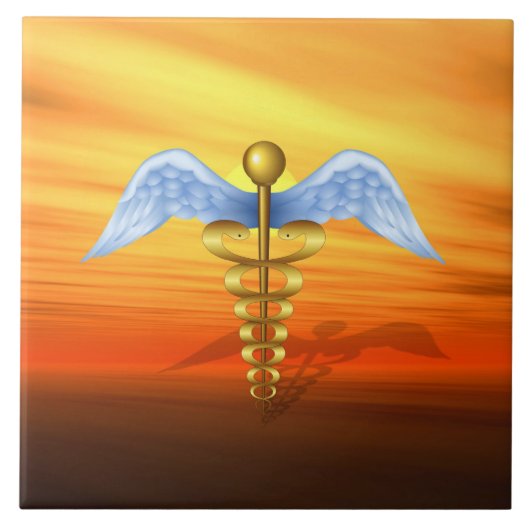 Caduceus Tegeltje (Voorkant)