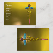 CADUCEUS TOPAZ, levendig goudgeel Visitekaartje (Voorkant / Achterkant)