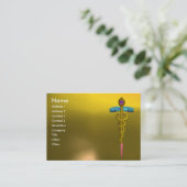 CADUCEUS TOPAZ, levendig goudgeel Visitekaartje (Staand voorkant)