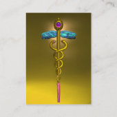CADUCEUS TOPAZ, levendig goudgeel Visitekaartje (Achterkant)