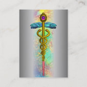 CADUCEUS, trillend, amethist Visitekaartje (Achterkant)