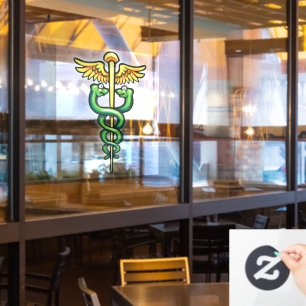 Caduceus Venster Cling Raamsticker