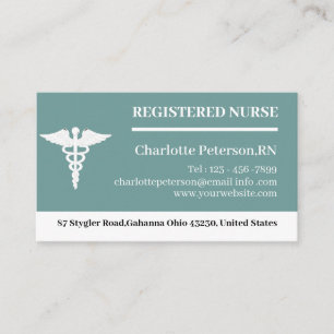 Caduceus Verpleegster Dokter Visitekaartje