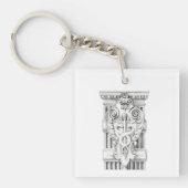 CADUCEUS Vierkante Acryl Sleutelhanger (Voorkant)