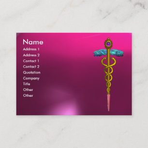 CADUCEUS VIOLETKLEURIGE trillende gouden roze Visitekaartje