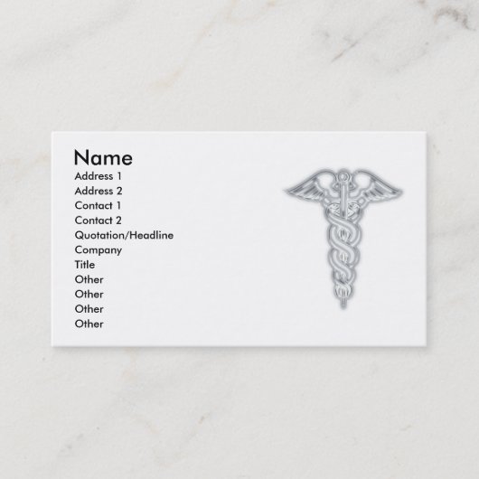 Caduceus Visitekaartje (Voorkant)