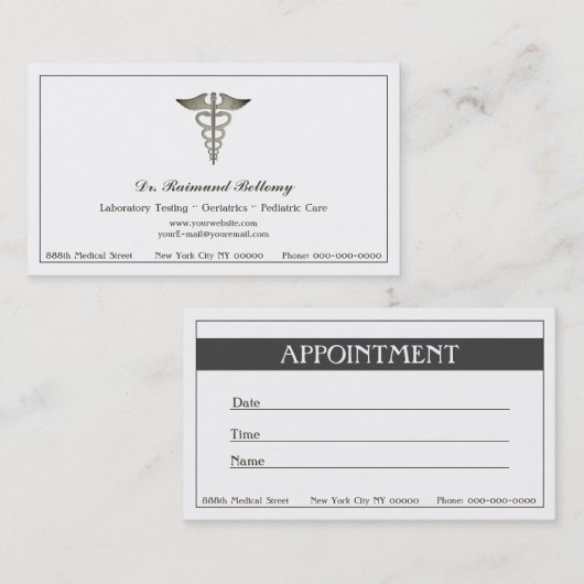 Caduceus Visitekaartje (Voorkant / Achterkant)