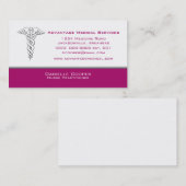 Caduceus Visitekaartje, Fuchsia Visitekaartje (Voorkant / Achterkant)