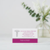 Caduceus Visitekaartje, Fuchsia Visitekaartje (Staand voorkant)