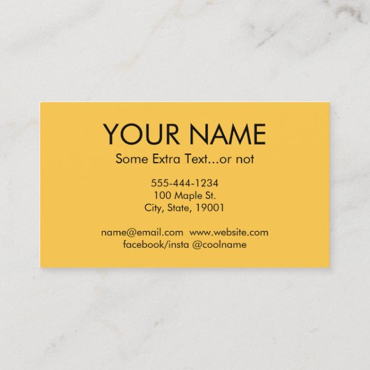 Caduceus Visitekaartjes - Ziektemedische geel (Achterkant)