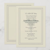 Caduceus Watermark Medical Afstuderen Uitnodiging (Voorkant / Achterkant)