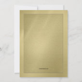 Caduceus Watermerk Gold Medisch Afstuderen Uitnodi Kaart (Achterkant)