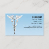 Caduceus White Dental Mirror Tandenborstel Medisch Afsprakenkaartje (Voorkant)