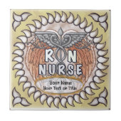 Caduceus wings rn nurse tegeltje (Voorkant)