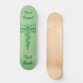 Caduceus with Leaves Skateboard Deck (Voorkant)