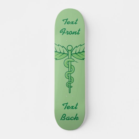 Caduceus with Leaves Skateboard Deck (Voorkant)