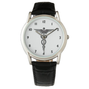 Caduceus Zwarte Aantallen Horloge