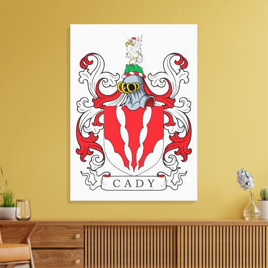 Cady Family Crest Canvas Afdruk (Insitu (Woonkamer))