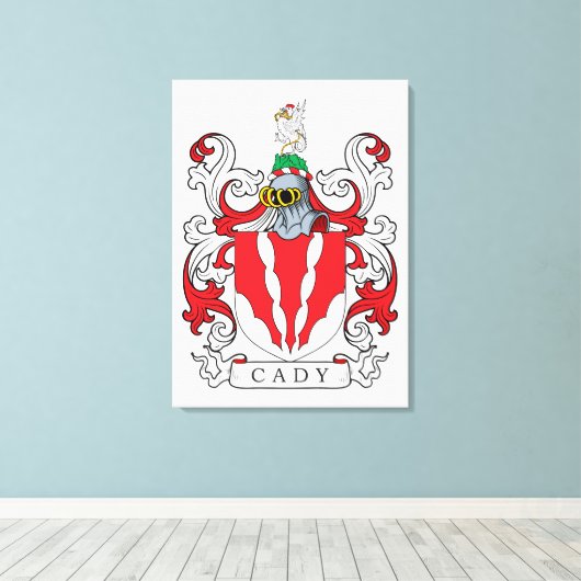 Cady Family Crest Canvas Afdruk (Insitu (Houten vloer))