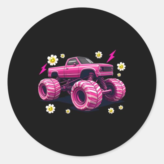 Cady Monster - Schattigee en spookachtige leuke St Ronde Sticker (Voorkant)