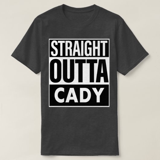 Cady naam recht uit Cady T-shirt (Design voorkant)