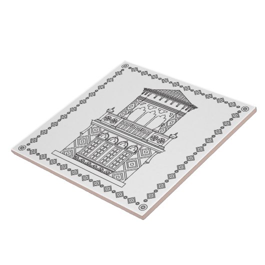 Ca'd'Zan Tower Sarasota Keramische Tegel Tegeltje (Zijkant)