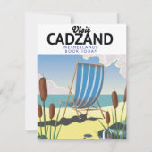 Cadzand Nederland strand reisposter (Voorkant)