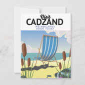 Cadzand Nederland strand reisposter (Achterkant)