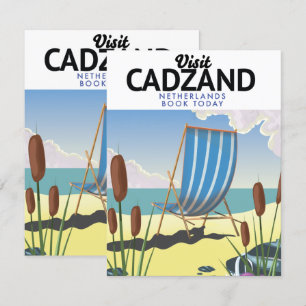 Cadzand Nederland strand reisposter