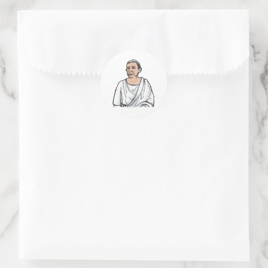 Caecilius Ronde Sticker (Tas)