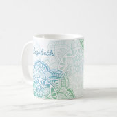 Caelum Mandala 11 oz. Personalized Mug Koffiemok (Voorkant links)